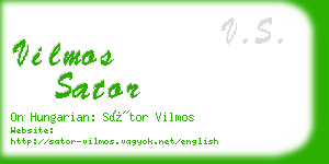 vilmos sator business card